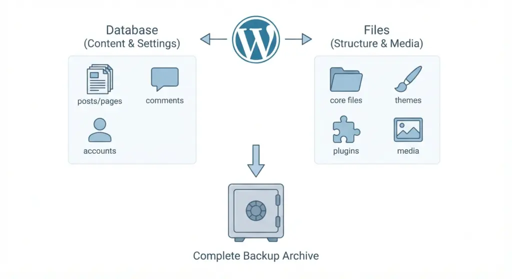 anatomy complete backup - how do i backup wordpress site