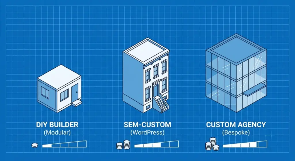 architectural blueprint - website construction cost