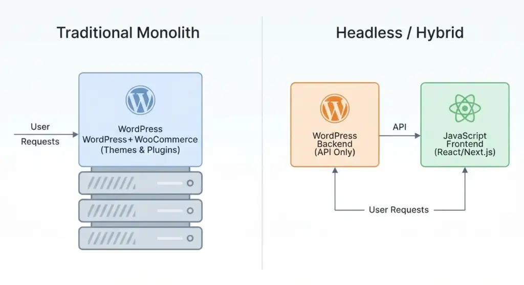 wordpress ecommerce architecture patterns and design decisions