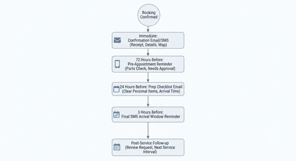 automated communication - wordpress appointment booking automotive