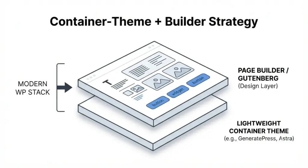 container theme with builder strategy - best free wordpress themes