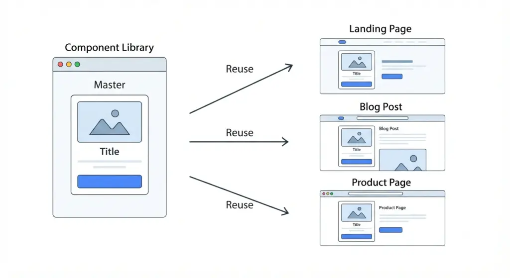 best wordpress page builder component reusability