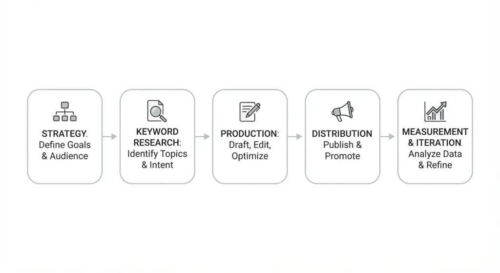 what is blogging - content production workflow