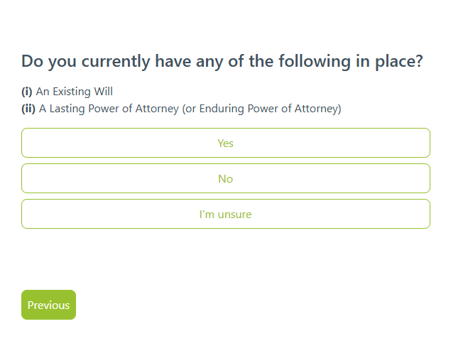 Multi-Step Conditional Legal Form