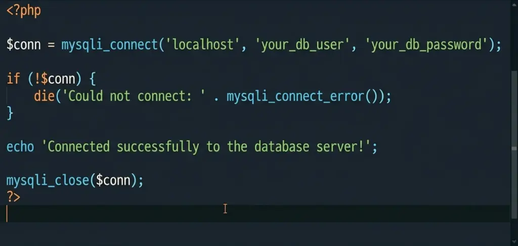 db-test.php - wordpress error establishing a database connection