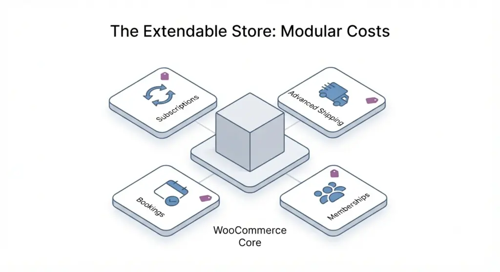 extension ecosystem - is woocommerce free