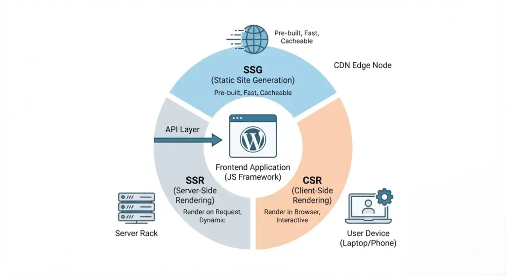 headless wordpress frontend rendering strategies