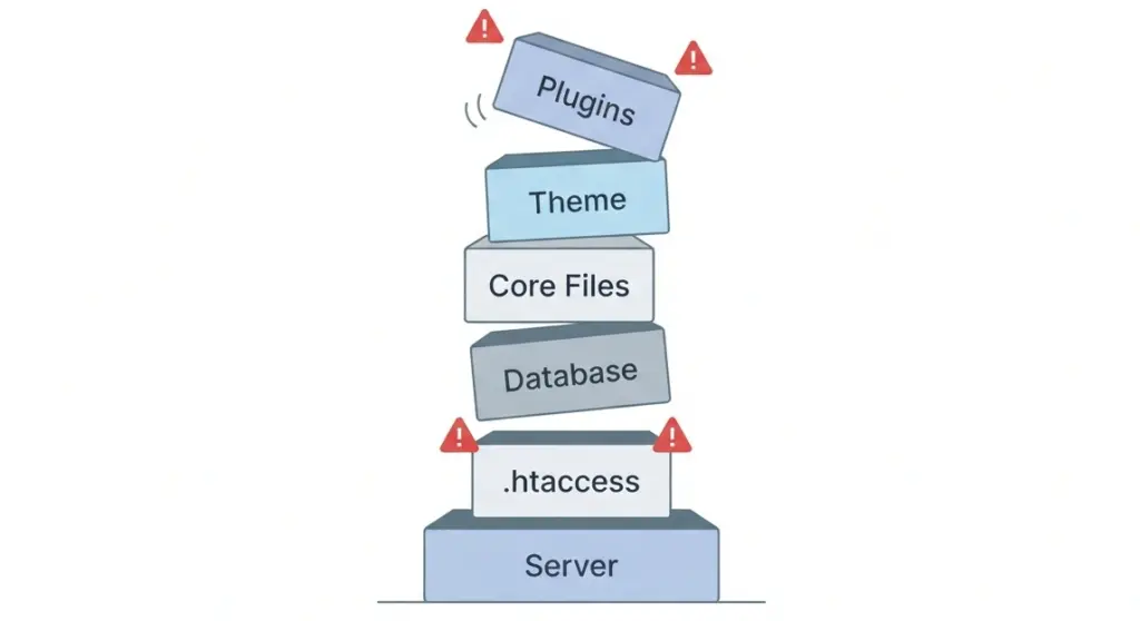 wordpress 500 internal server error house of cards