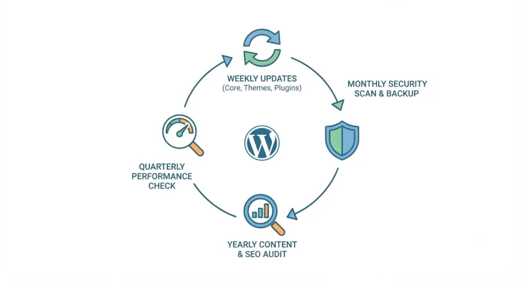 maintenance cycle - how to make a wordpress website