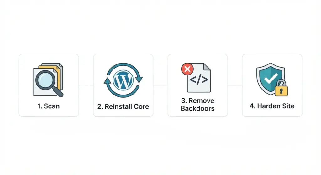 wordpress malware removal workflow