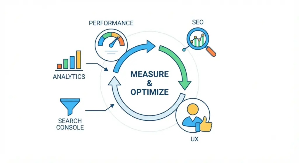 custom wordpress website design​ measuring success and continuous improvement