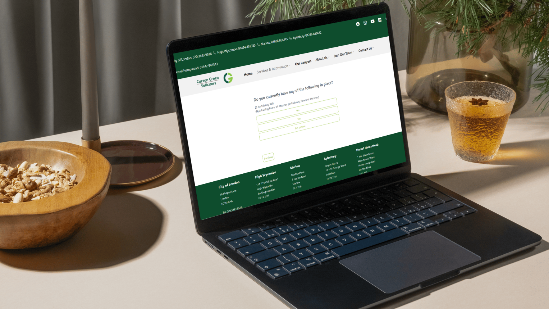 Curzon Green multi-step will and LPA intake form for UK clients