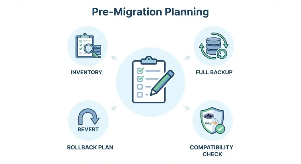 migrate wordpress site pre migration planning