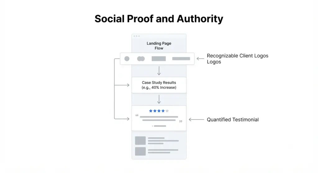 social proof and authority - best landing page examples