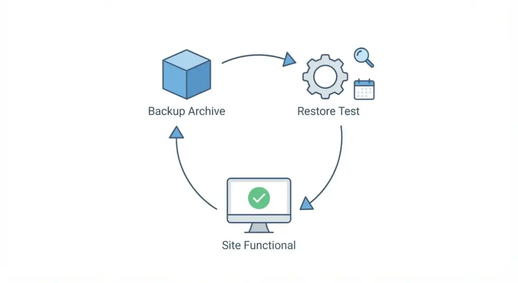 restore verification loop - how do i backup wordpress site