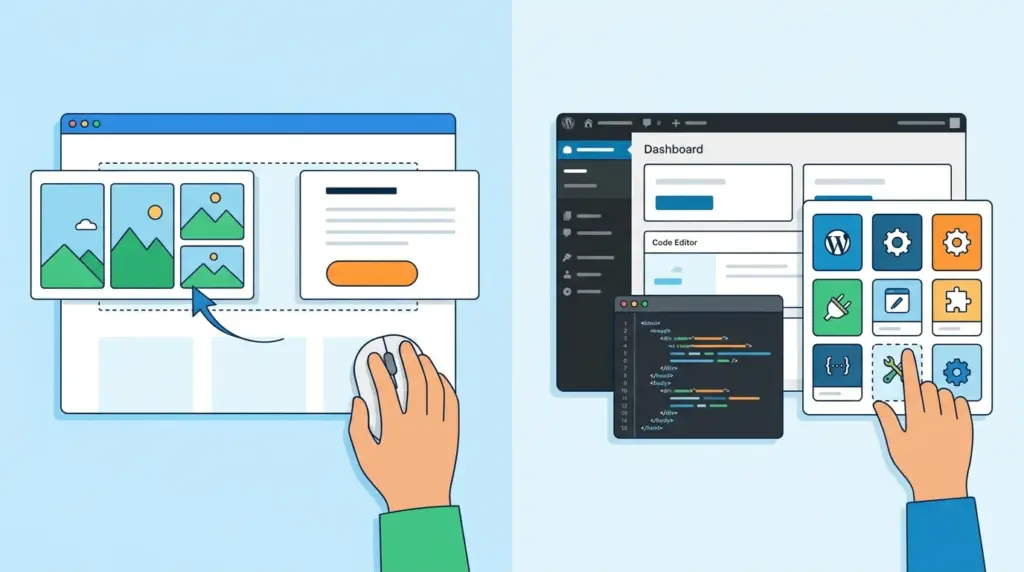 easy polished route and the power house - wix vs wordpress