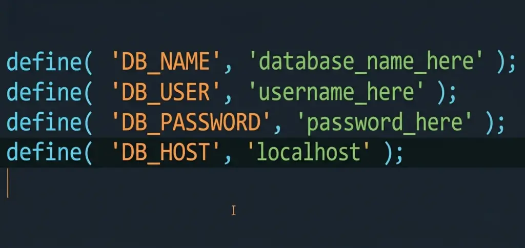 wp-config.php - wordpress error establishing a database connection