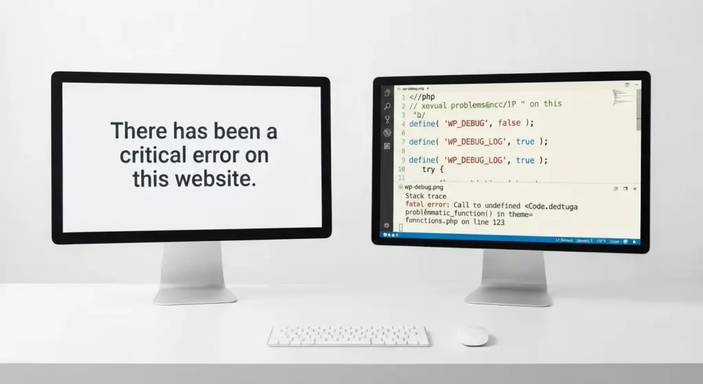 wp-debug - there has been a critical error on this website.